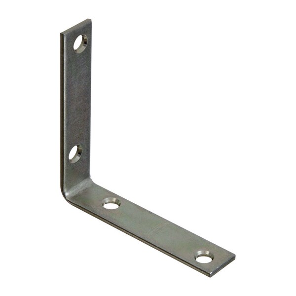 National Hardware National Hardware 3-1/2 in. H X 3/4 in. W X 0.08 in. D Zinc-Plated Steel Inside Corner Brace N113-399 - main